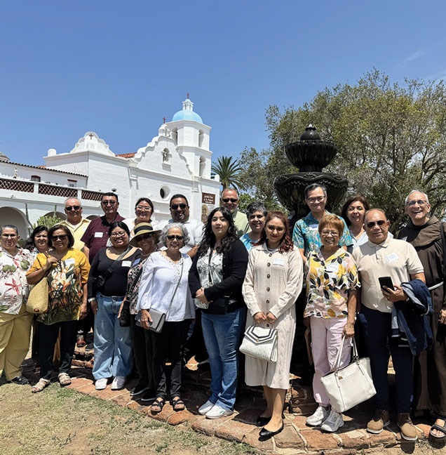 Parishioners on a community pilgrimage