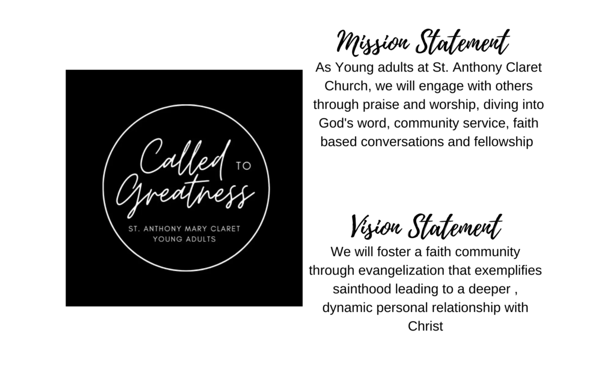 Called to Greatness-Young Adults