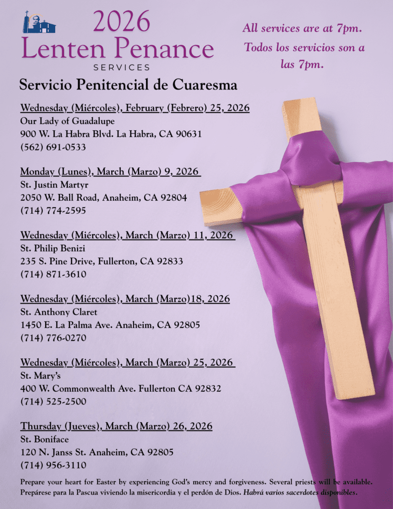 Lenten Penance Service 2026 flyer